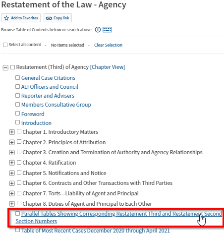 Using the Parallel Tables in the Restatements of the Law | Jenkins 
